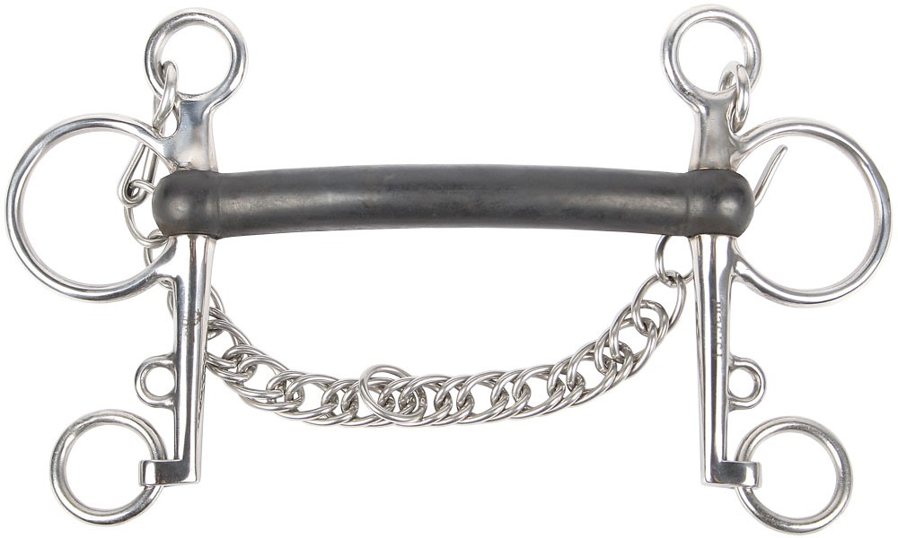 Pelham bit with rubber mullen mouth 41201401 Harry's Horse